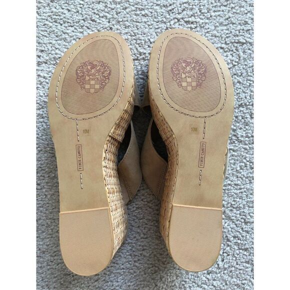 Vince Camuto GREATHEL SLIDE SANDALS Wedge leather size 10 - Picture 10 of 10